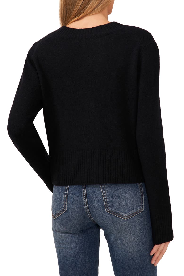 Crop Cardigan, Alternate, color, RICH BLACK