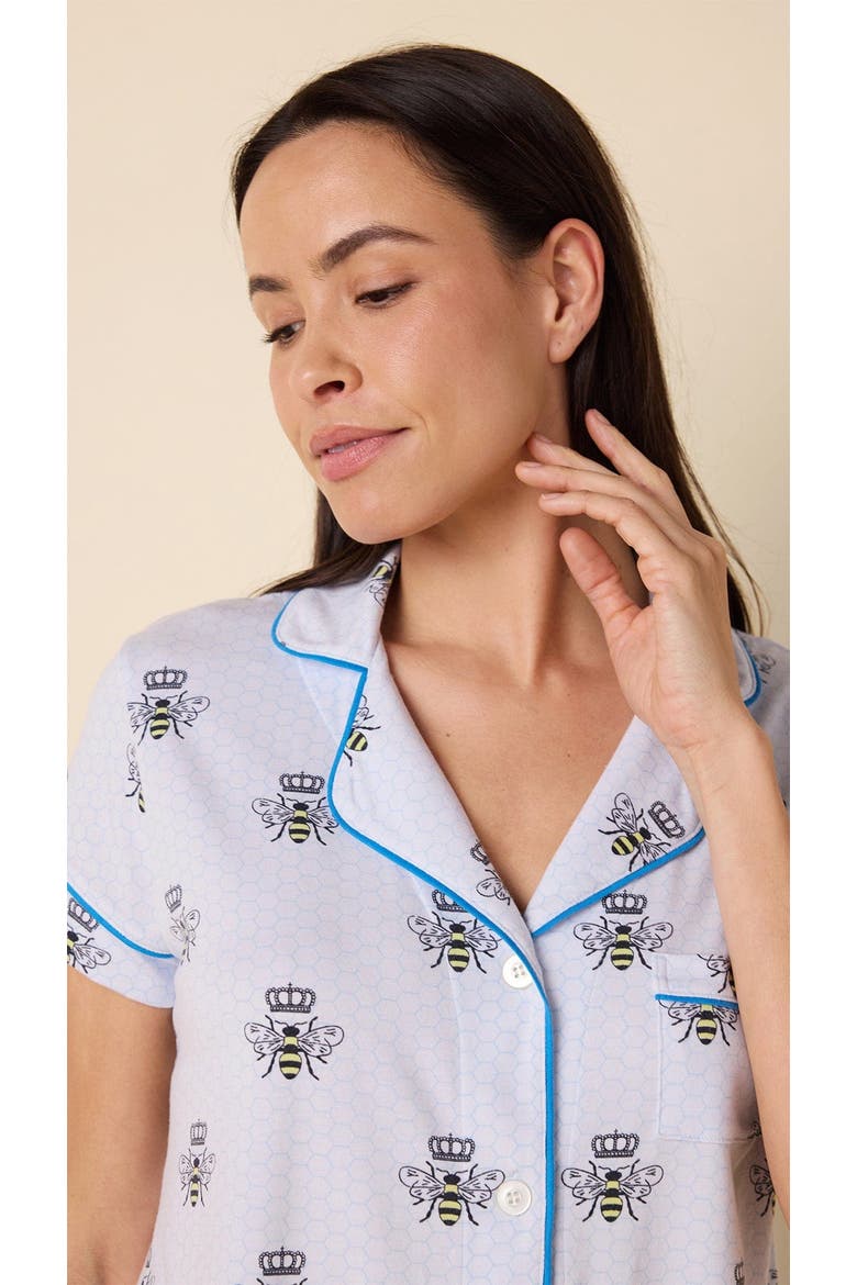 Pima Knit Short Set, Alternate, color, Queen Bee Blue
