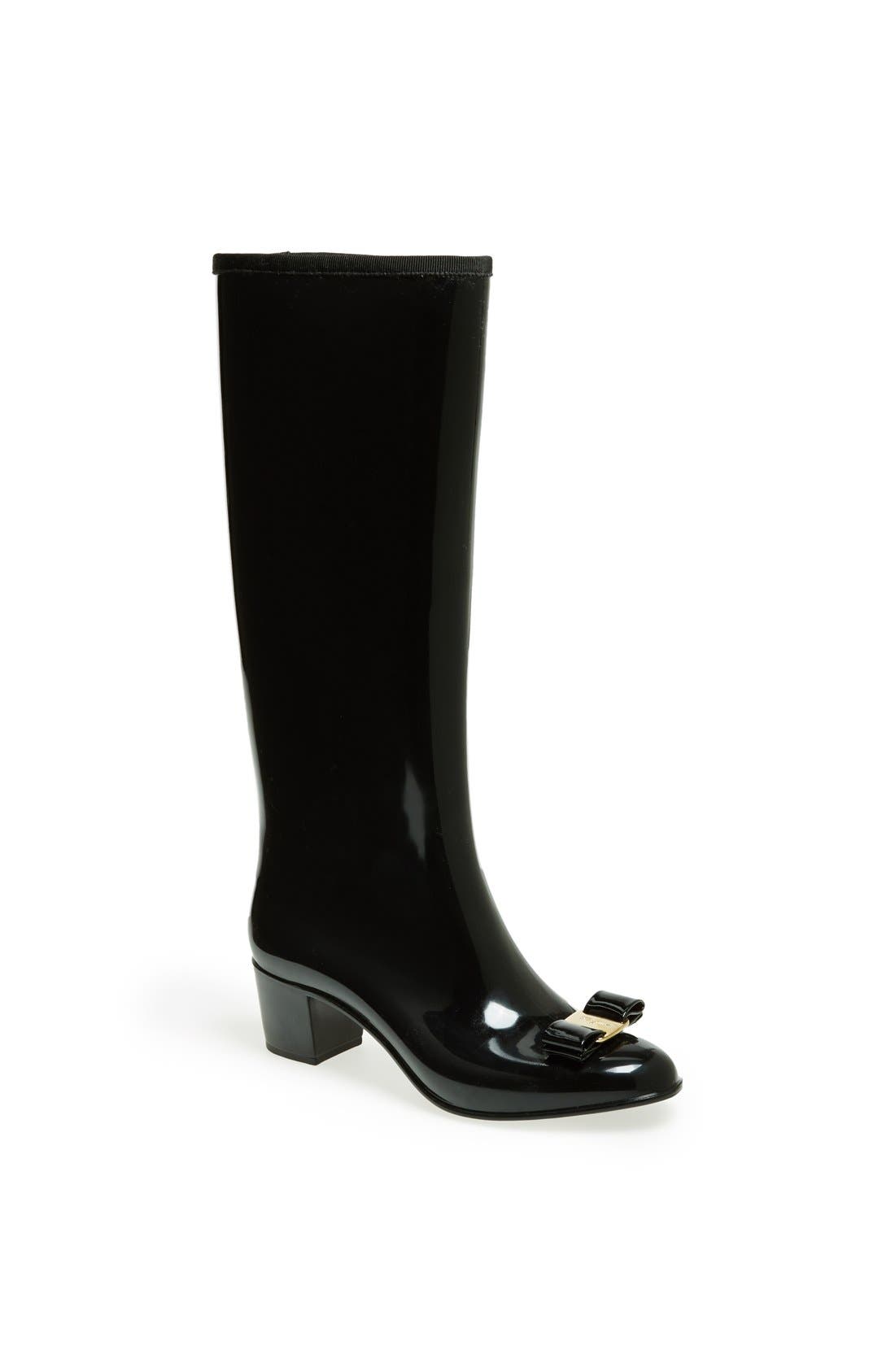 FERRAGAMO Salvatore Ferragamo 'Niper' Waterproof Rain Boot, Main, color, 