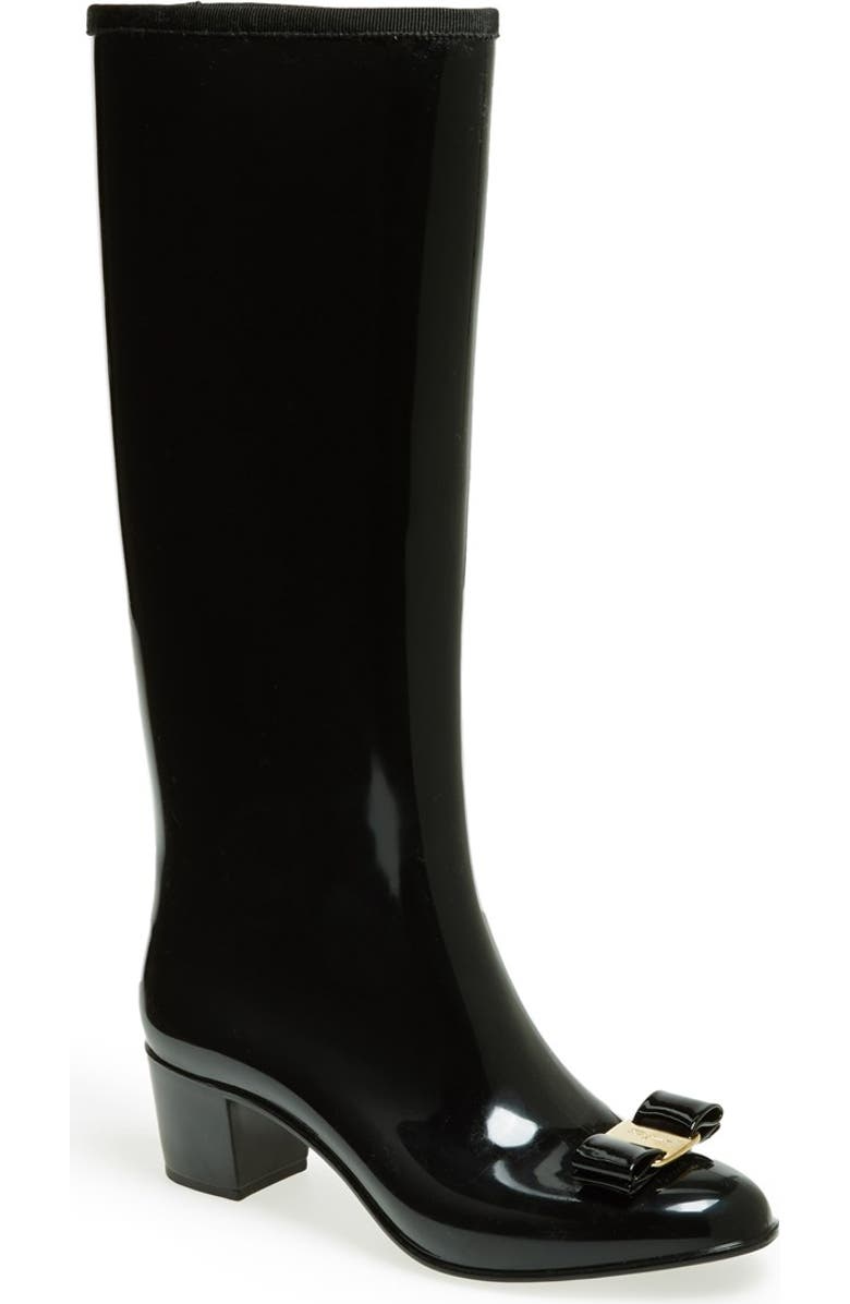 FERRAGAMO Salvatore Ferragamo 'Niper' Waterproof Rain Boot, Main, color,