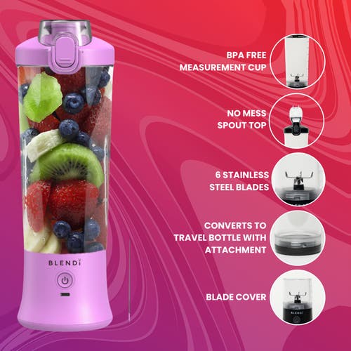 Blendi X 24 oz Bpa-free Rechargable Portable Blender In Purple