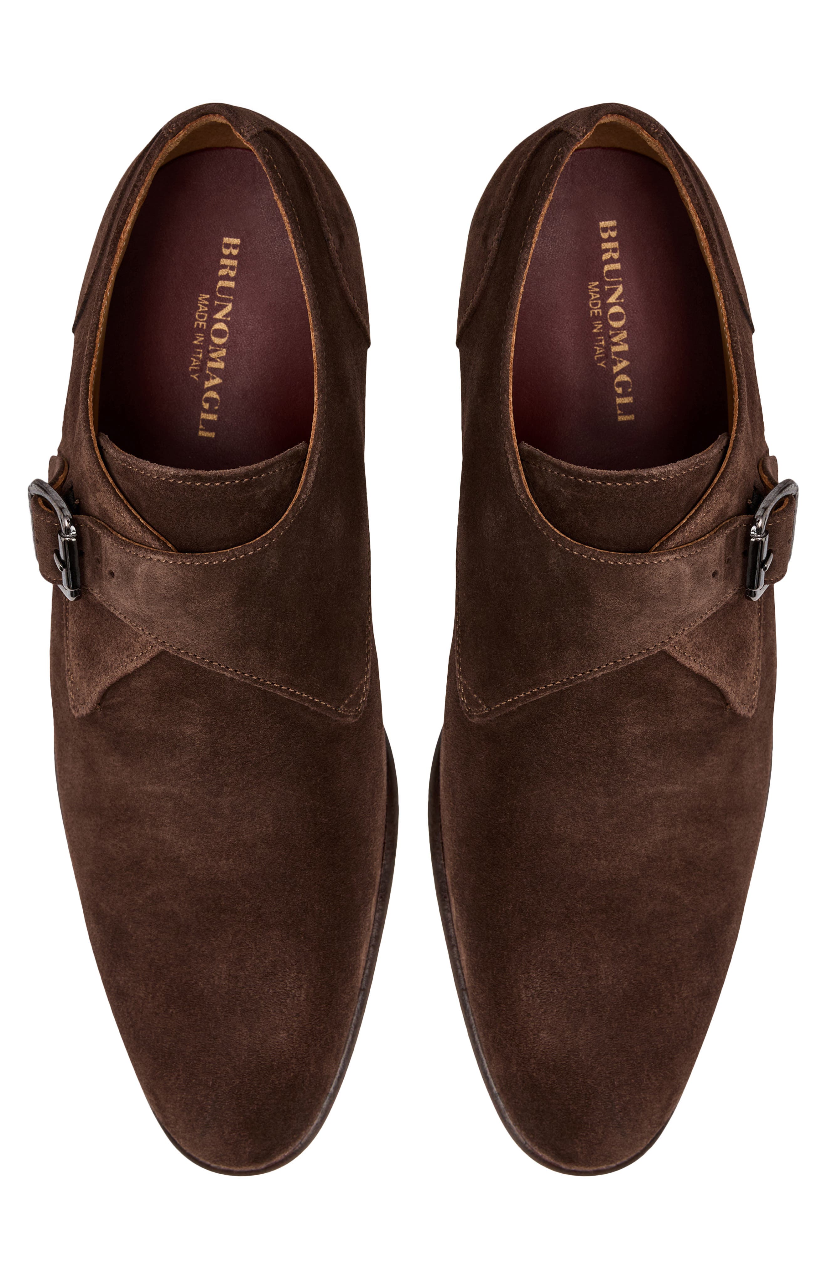 Bruno Magli Solero Monk Strap Loafer, Alternate, color, Dark Brown Suede