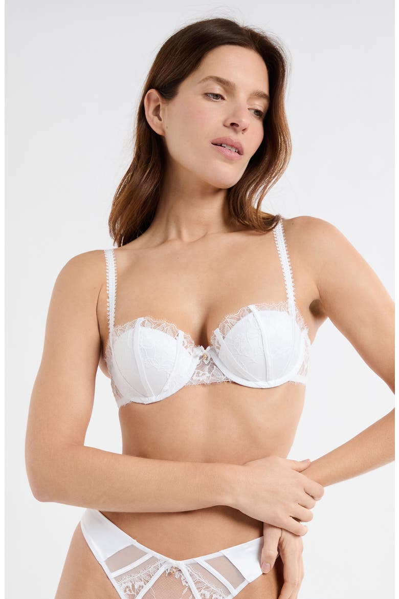 Mascarade Push-Up Balconette Bra, Alternate, color, WHITE