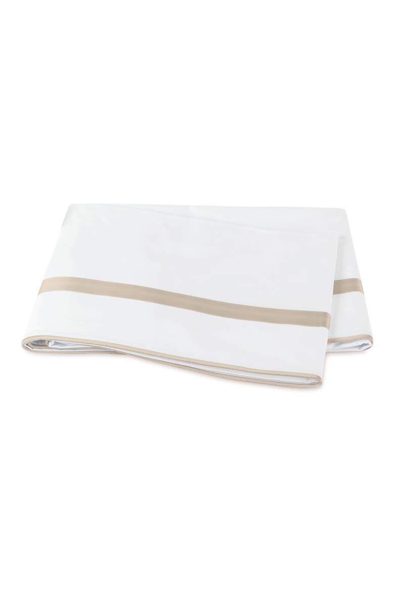Louise 500 Thread Flat Sheet, Main, color, KHAKI
