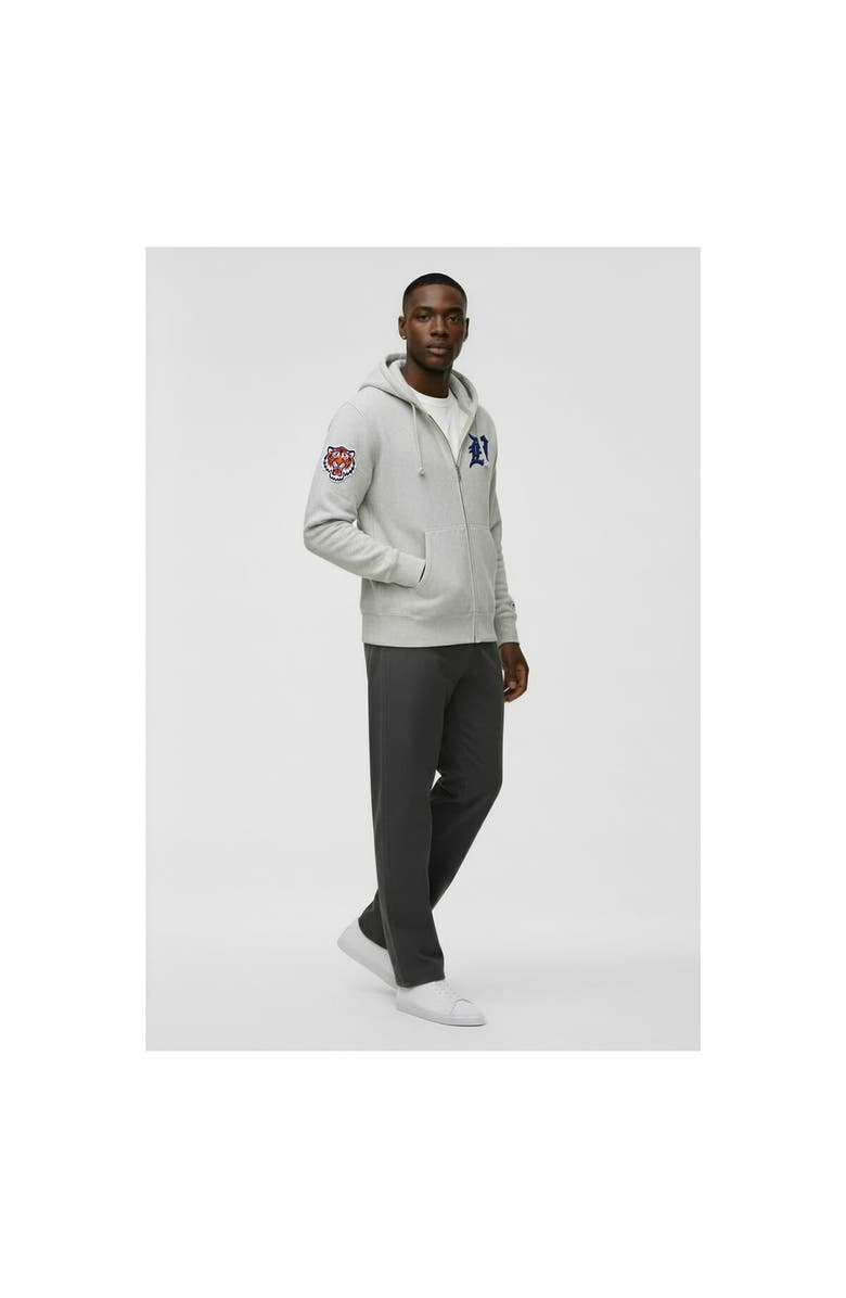 Champion Men's Champion  Gray Detroit Tigers Reverse Weave Chenille Full-Zip Hoodie, Alternate, color, Gray