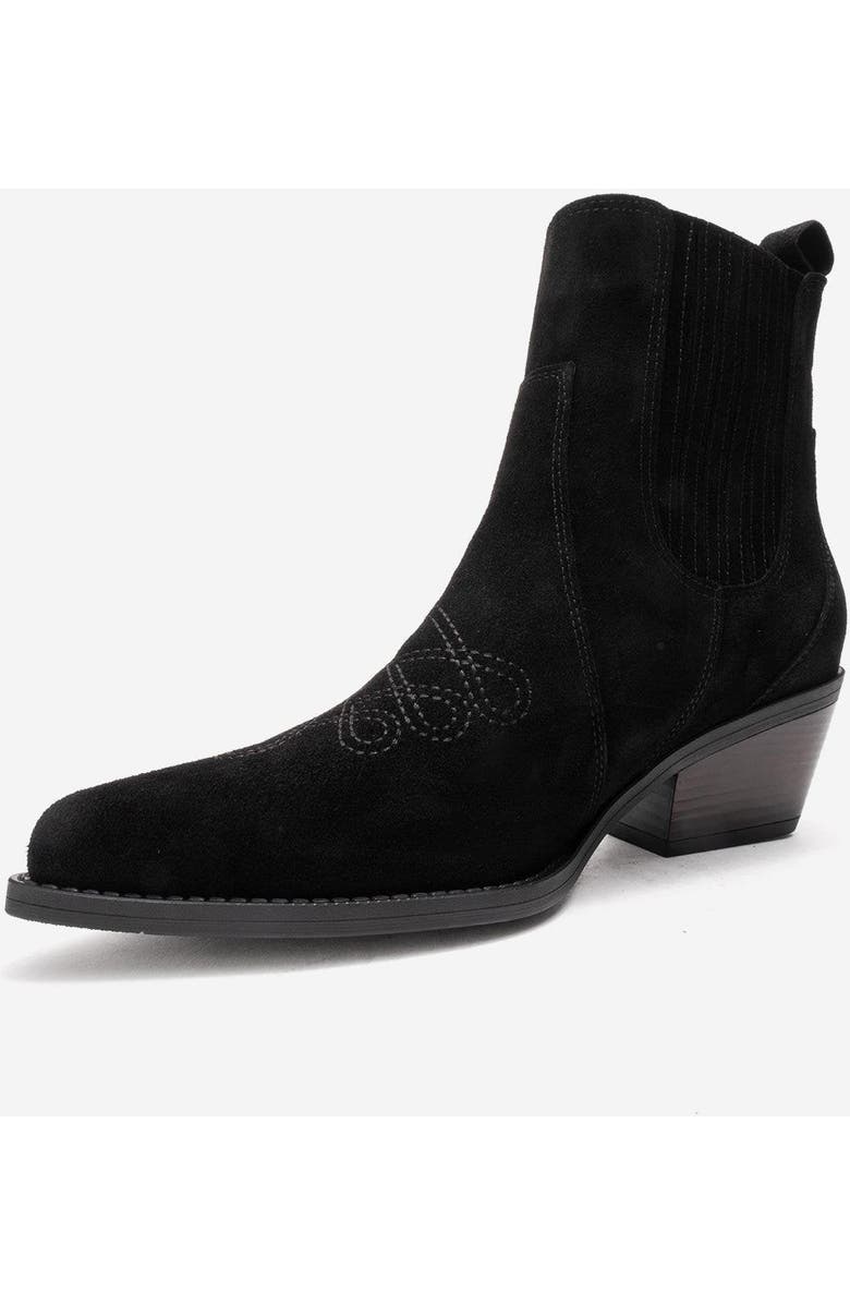 Forever & Always Shoes Julieta Leather Block Heel Western Boot, Alternate, color,