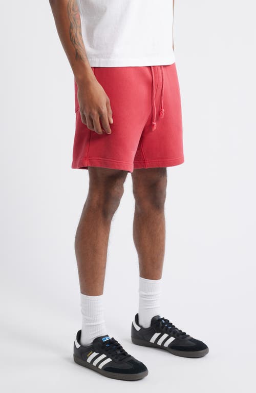 Elwood Core Organic Cotton Brushed Terry Sweat Shorts In Red