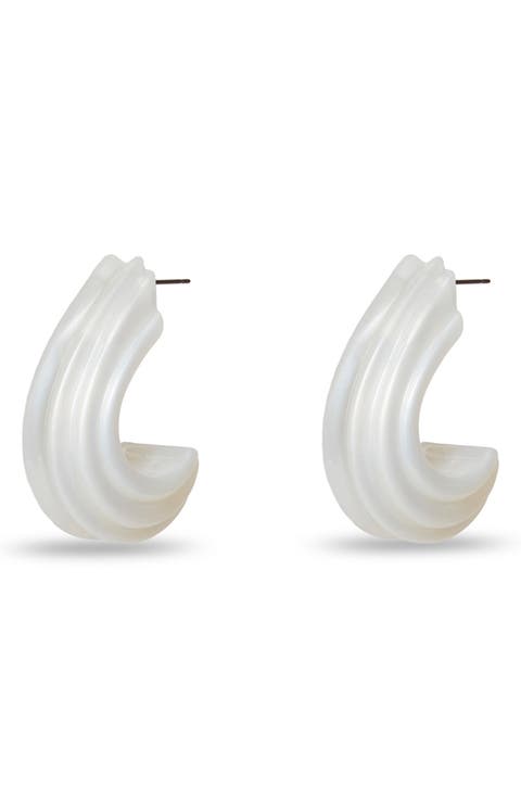 Curved Canyon Hoop Earrings