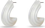 Lele Sadoughi Curved Canyon Hoop Earrings