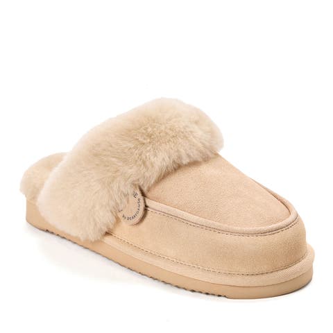 Fireside Melville Genuine Shearling Scuff Slipper (Women)
