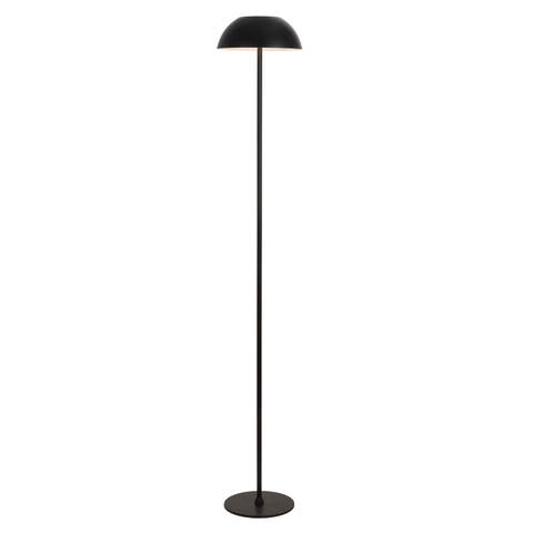 Laurel Mushroom Metal Adjustable Height Rechargeable Cordless Integrated Portable Touch Sensor Dimmable LED Indoor/Outdoor Floor Lamp