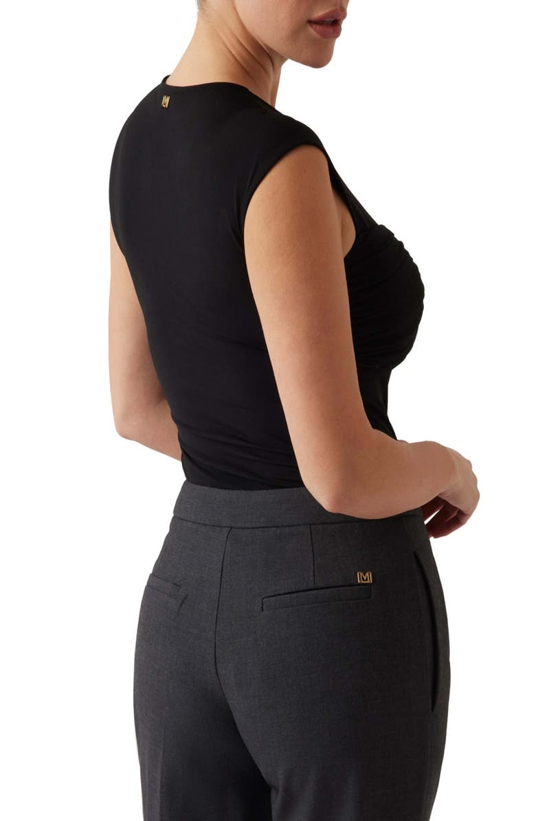 Marciano Amelia Twist Front Top, Alternate, color, Black-Black