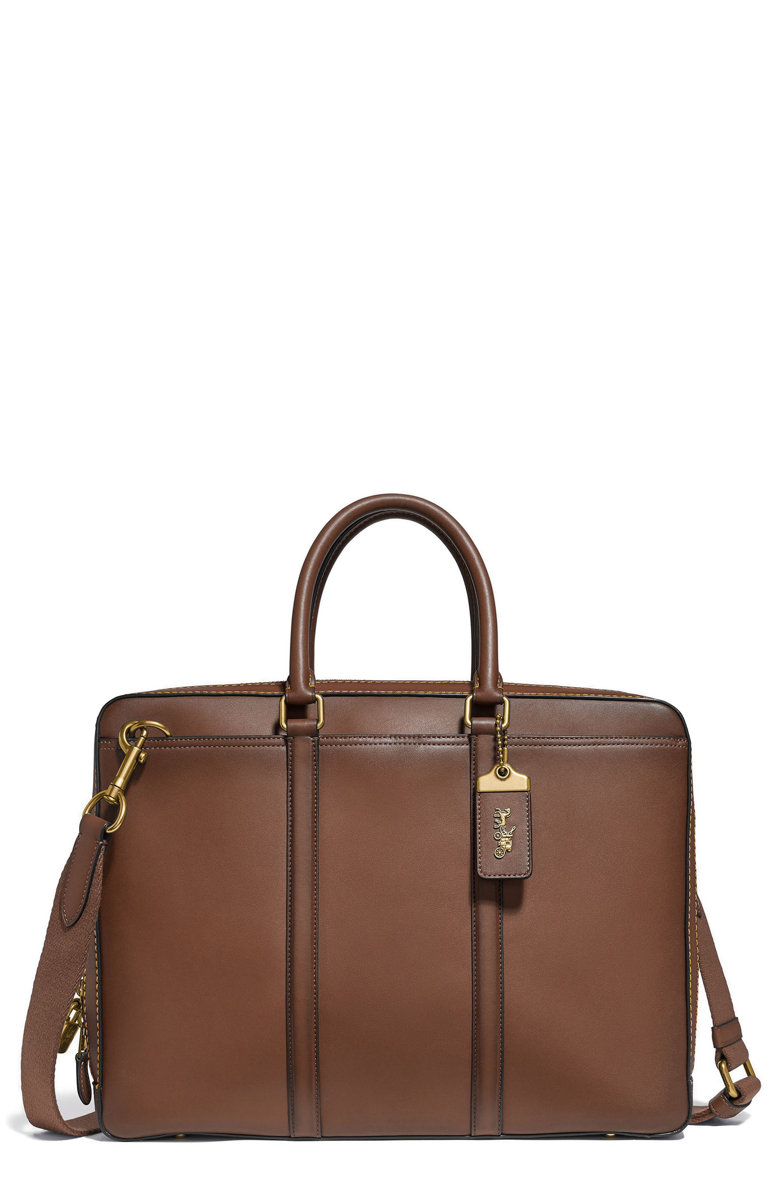COACH Metropolitan Slim Leather Briefcase (Men) | Nordstrom