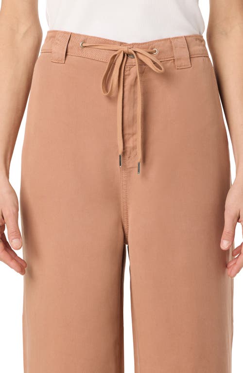 Hudson Jeans High Waist Tie Front Wide Leg Pants In Camel