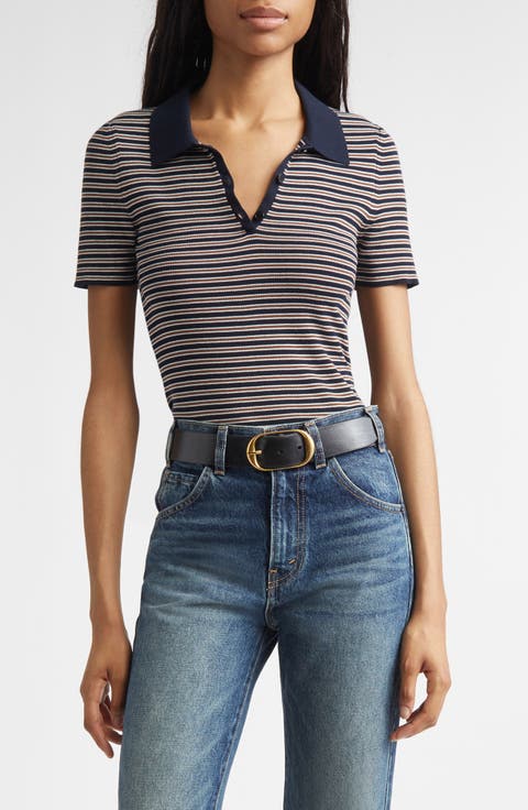 Gemmatta Stripe Cotton Rib Polo
