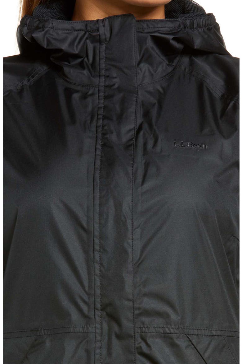 Packable Waterproof Hooded Windbreaker Jacket, Alternate, color, BLACK