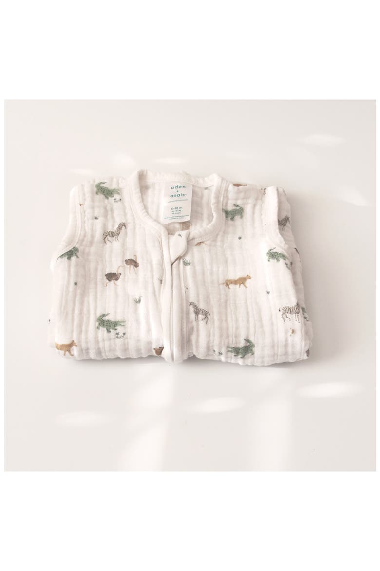 Organic Cotton Muslin Wearable Blanket, Alternate, color, SAFARI DREAMS
