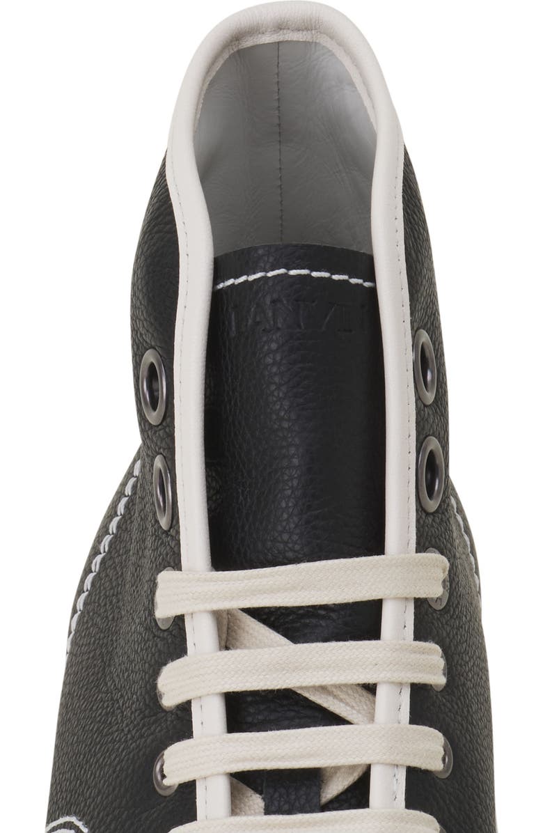 Lanvin Dbb1 High-Top Leather Sneakers, Alternate, color, Black/Off White