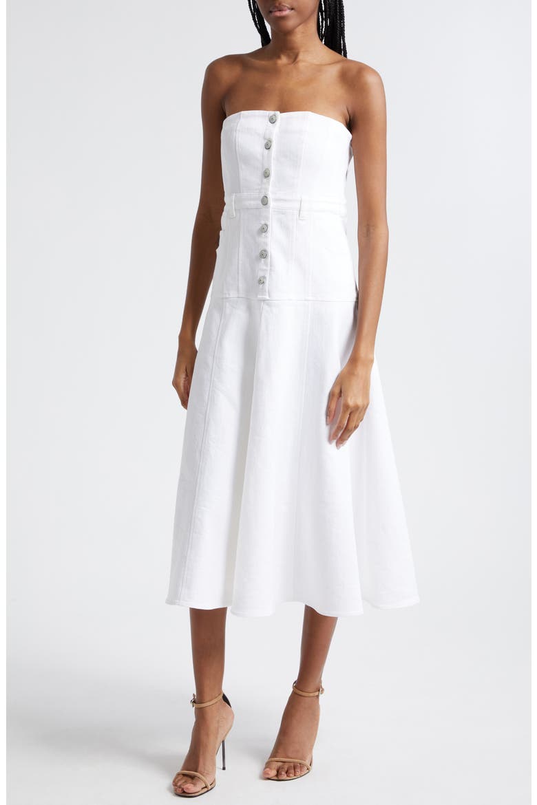Veena Fit & Flare Dress, Alternate, color, WHITE