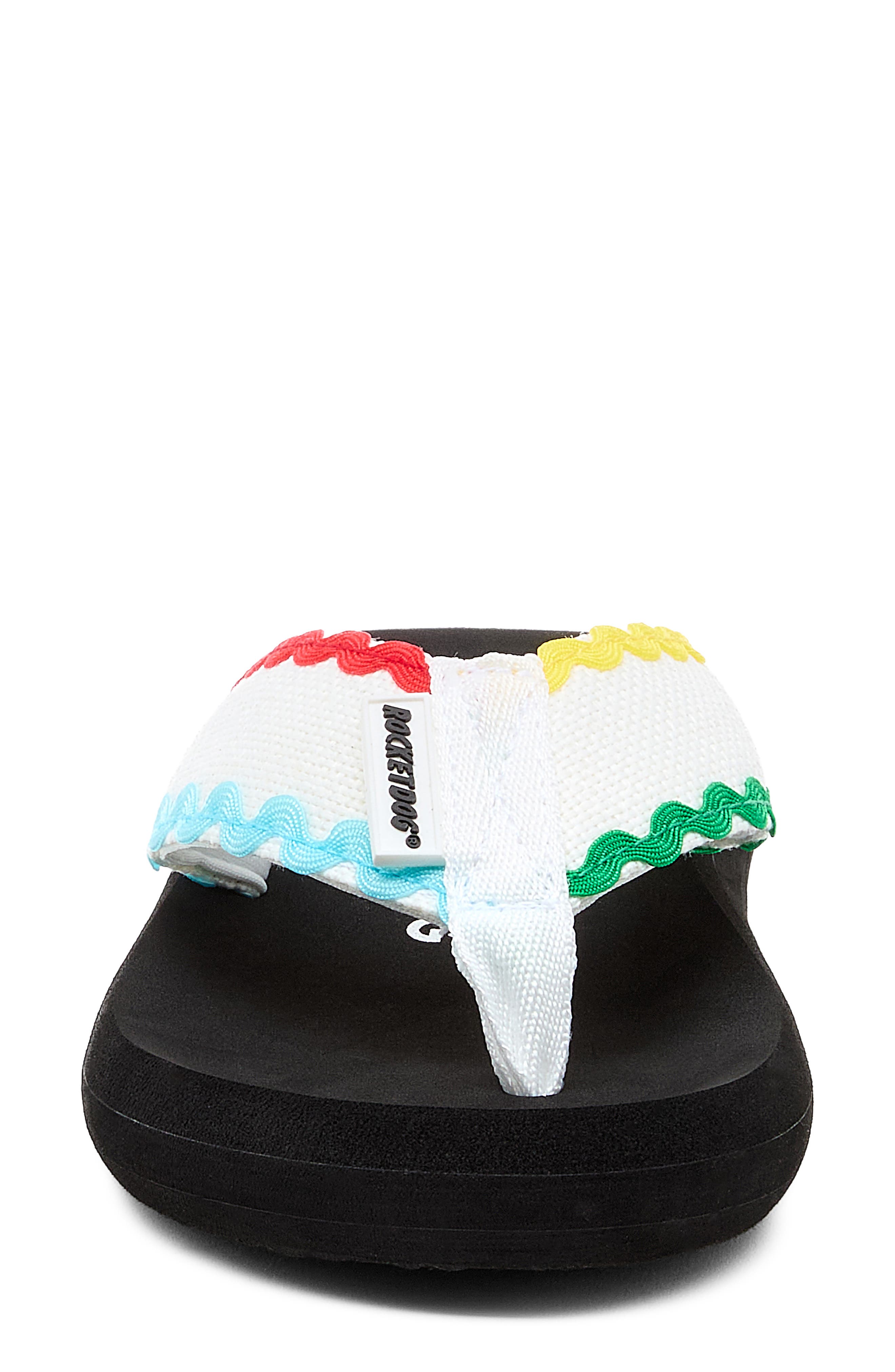 Spotlight 2 Rickrack Flip Flop, Alternate, color, WHITE MULTI