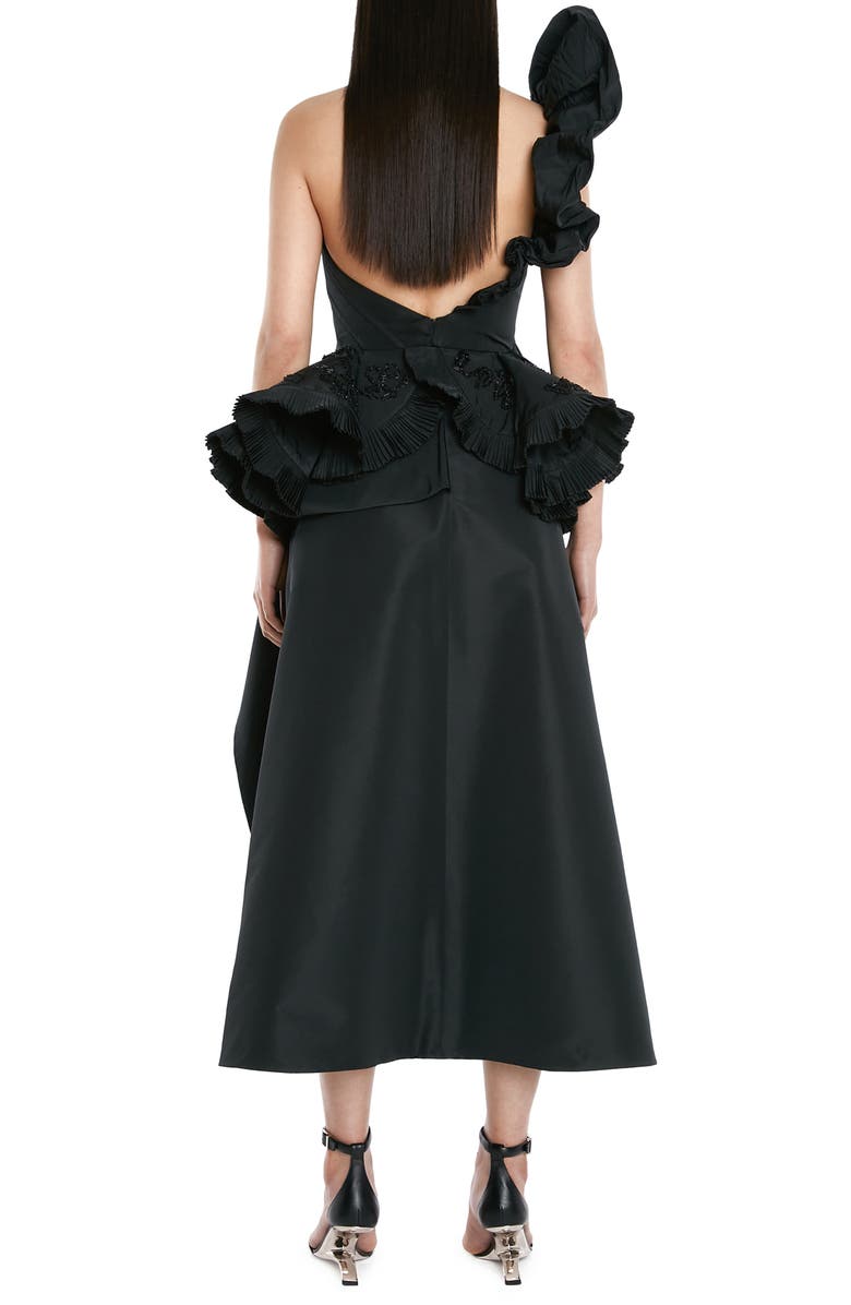 McQueen Embroidered Deconstructed Bustier Dress, Alternate, color, 