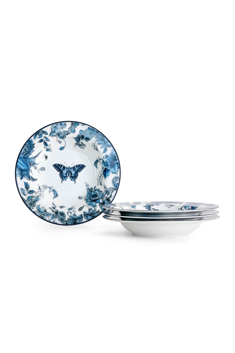 Monarcha Porcelain Pasta Bowl Set of 4, Blue, Main, color, Blue