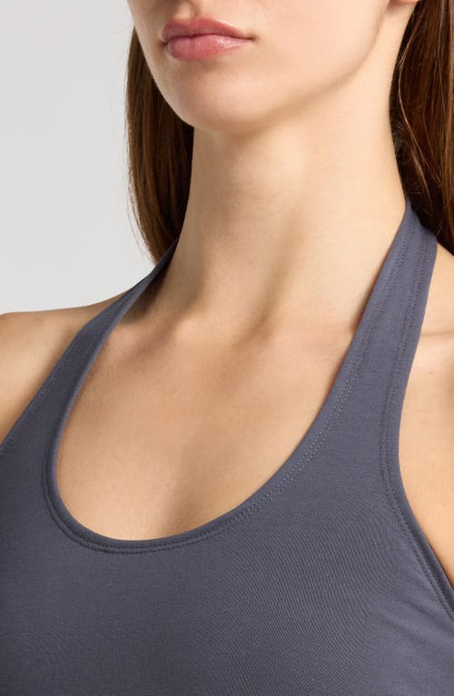 Florence By Mills Terry Halter Crop Top In Grisaille