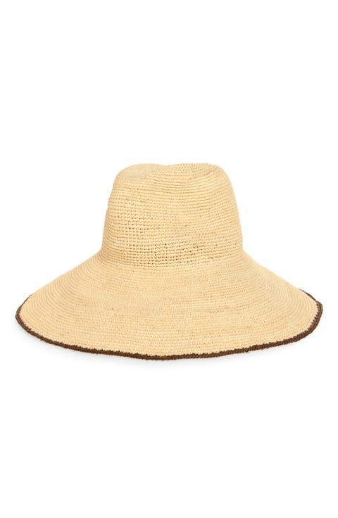 Waverly Wide Brim Packable Straw Hat