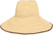 Janessa Leoné Waverly Wide Brim Packable Straw Hat