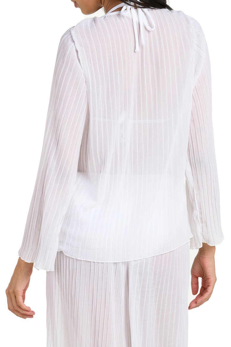 Sunbeams Pleat Cover-Up Shirt, Alternate, color, WHITE