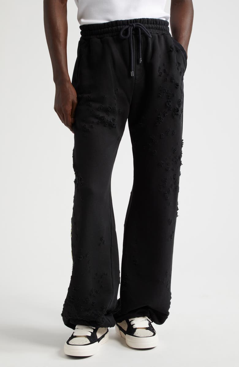 AMIRI Hollywood Destroyed Sweatpants, Main, color, 