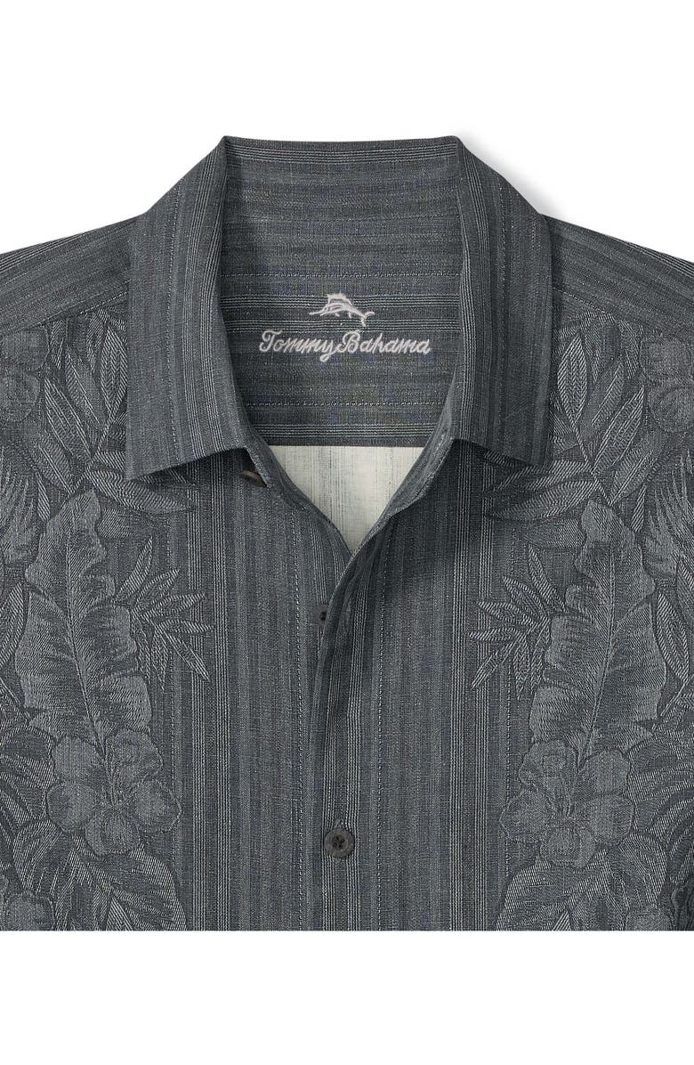 Tommy Bahama Maui Border Silk Short Sleeve Button-Up Shirt, Alternate, color, Turbulence