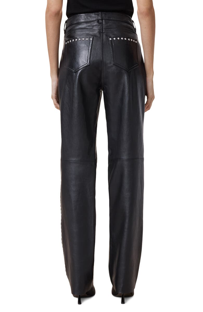 AllSaints Saige Studded Leather Pants, Alternate, color, 