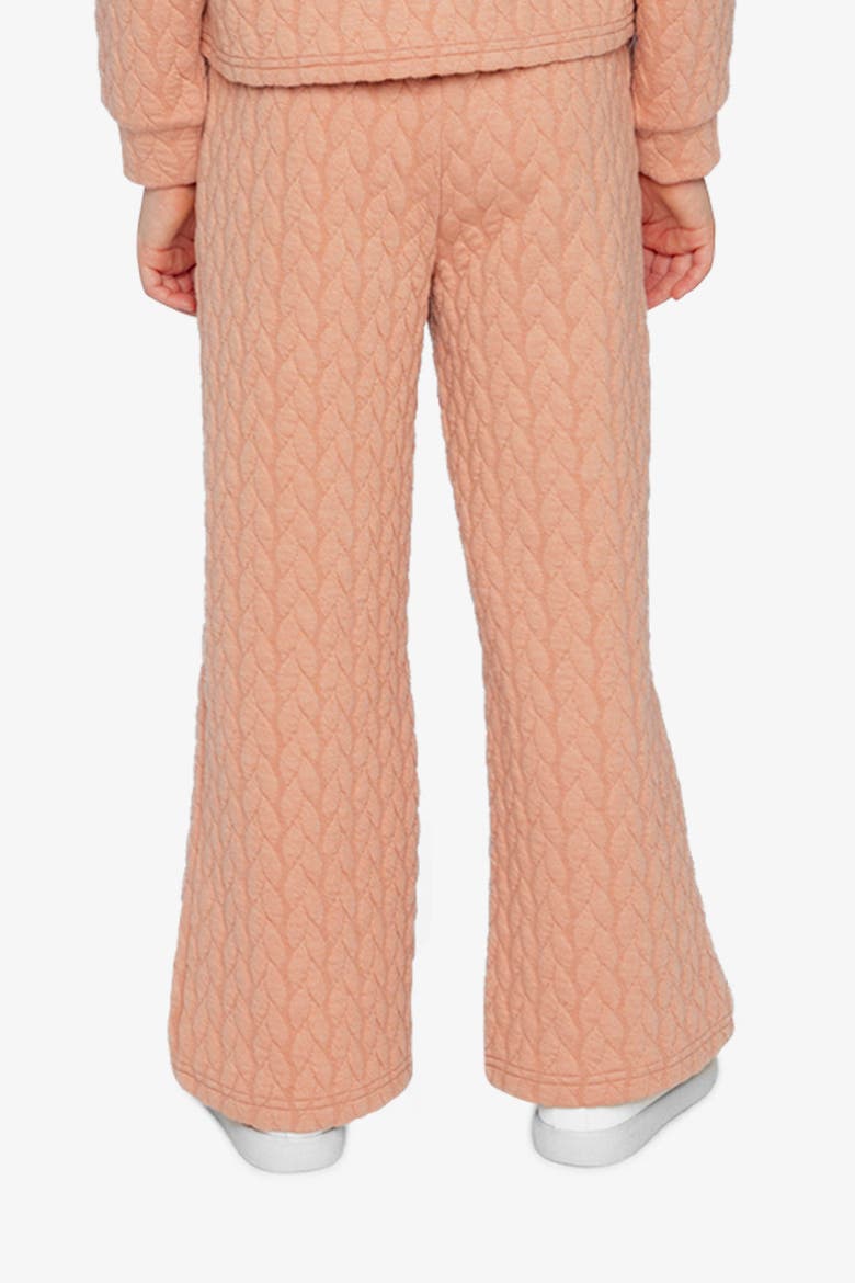 Wide Leg Jacquard Quilted Diamond Elastic Waist Pants, Alternate, color, Pink