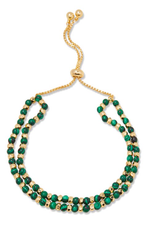 Evette Birthstone Beaded Slider Bracelet