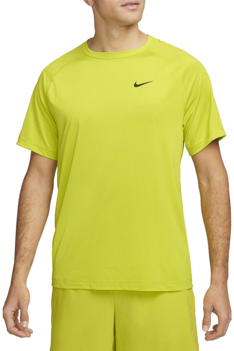 Dri-FIT Ready Training T-Shirt, Main, color, BRIGHT CACTUS/ BLACK