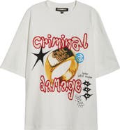 CRIMINAL DAMAGE Signet Ring Cotton Graphic T-Shirt