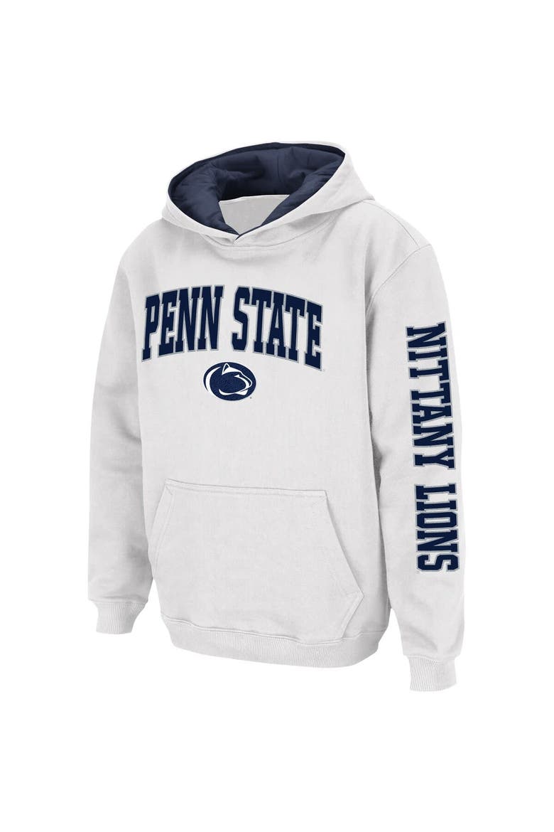 Youth Colosseum  White Penn State Nittany Lions 2-Hit Pullover Hoodie, Alternate, color, White