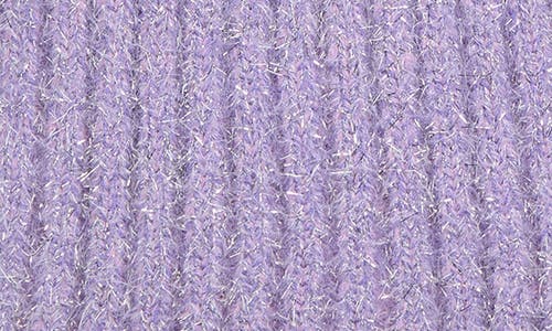 Tasha Faux Fur Pom Sparkle Beanie In Purple