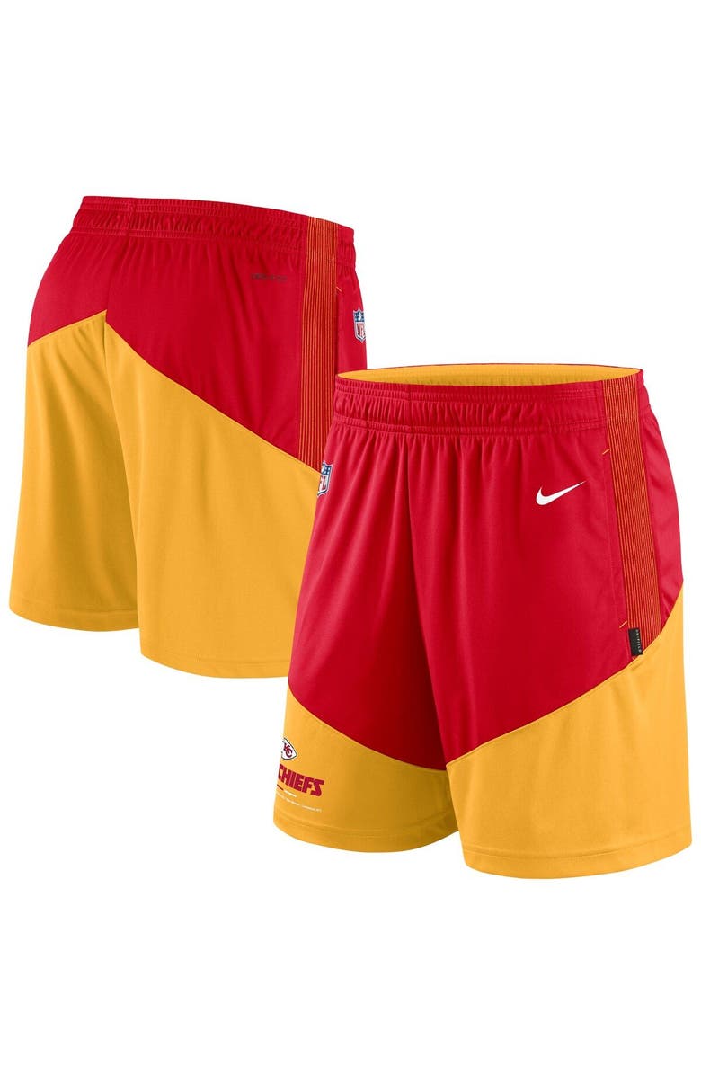Nike Men's Nike Red/Gold Kansas City Chiefs Sideline Primary Lockup Performance Shorts, Main, color, Red