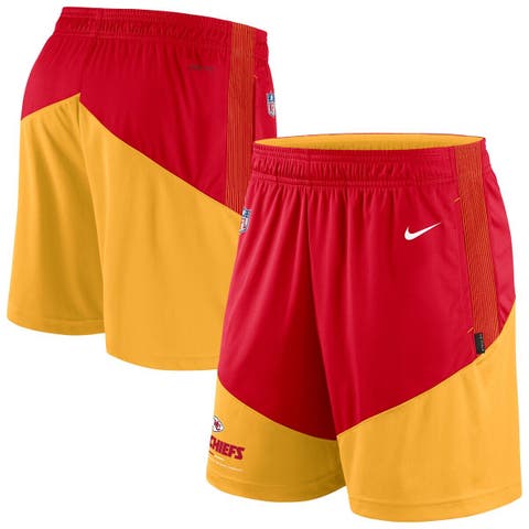 Men's Nike Red/Gold Kansas City Chiefs Sideline Primary Lockup Performance Shorts