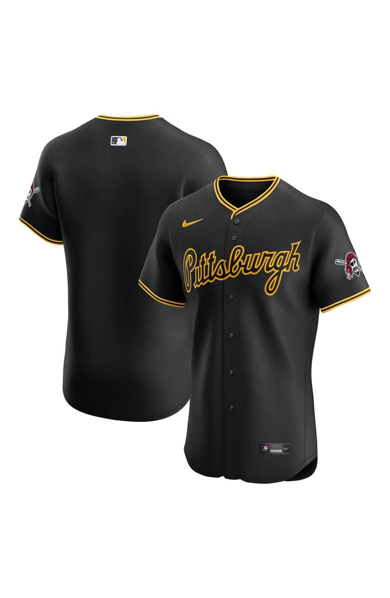 Nike Men's Nike Black Pittsburgh Pirates Alternate 2 Elite Jersey, Alternate, color, Black