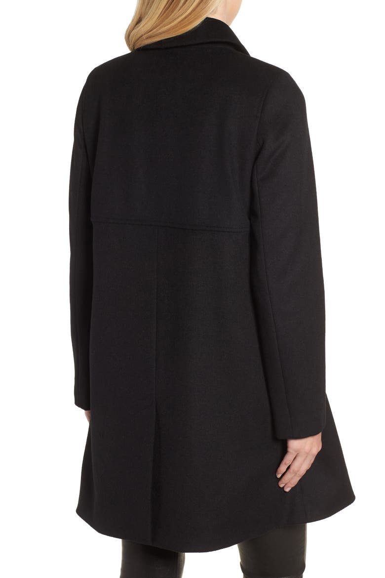 Wool Walking Coat, Alternate, color, BLACK