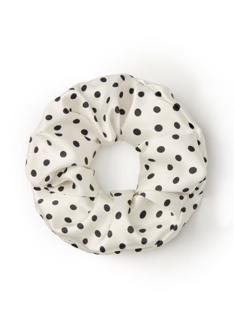 Petite Dot Silk Scrunchie