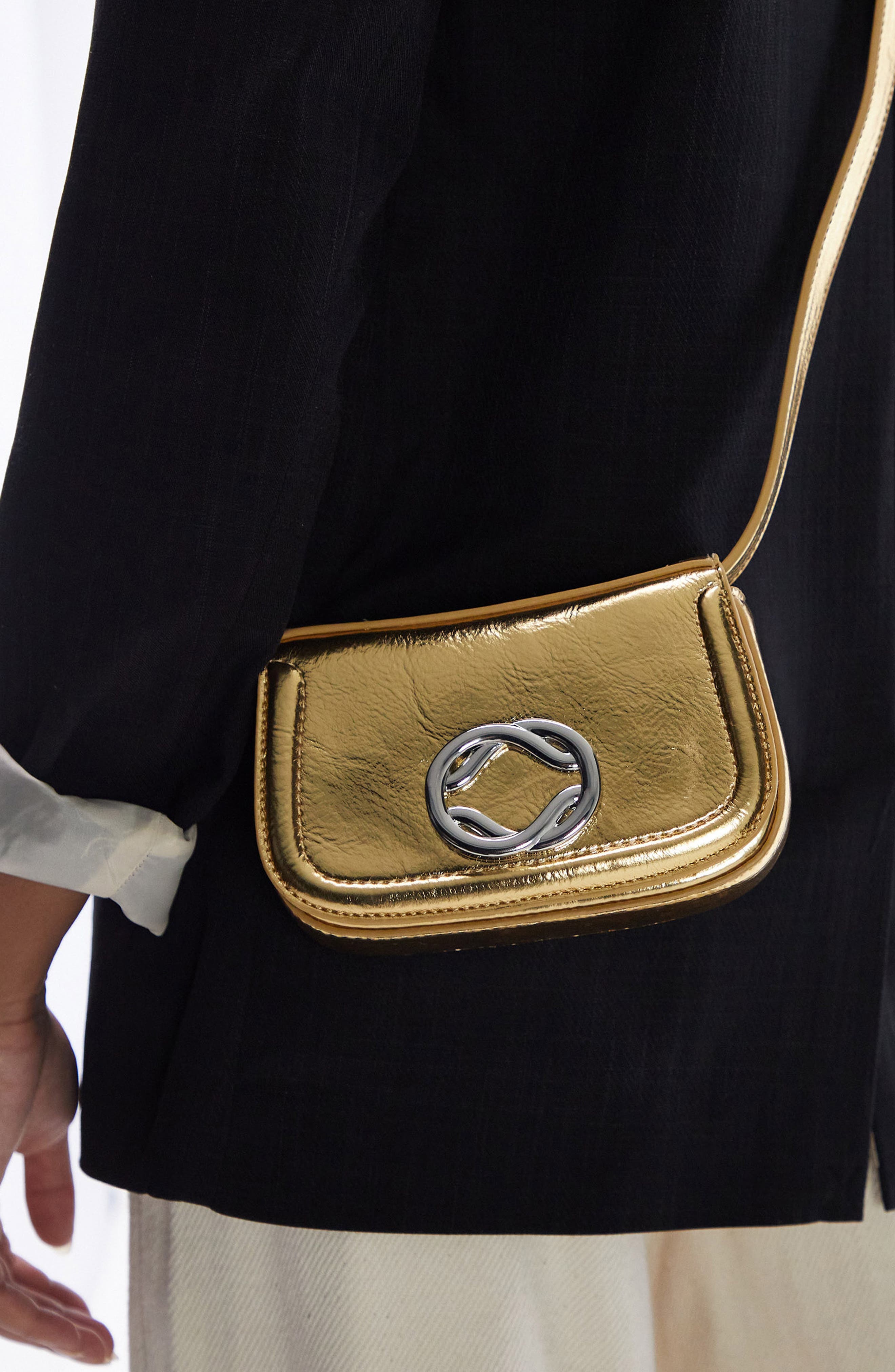 Hardware Crossbody Bag, Alternate, color, GOLD