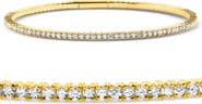Bliss Diamond 2 - 10Ct TW Flexible Diamond Bangle Tennis Bracelet Lab Grown 14k Gold