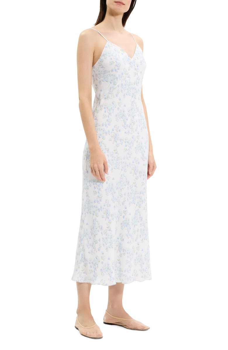 Theory Floral Print Maxi Slipdress, Alternate, color, White Multi