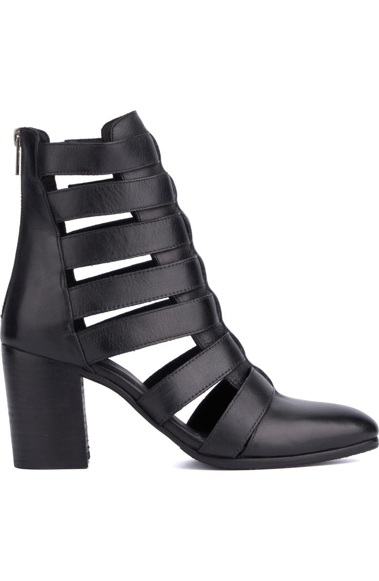 VINTAGE FOUNDRY Vivi Caged Block Heel Bootie, Alternate, color, Black