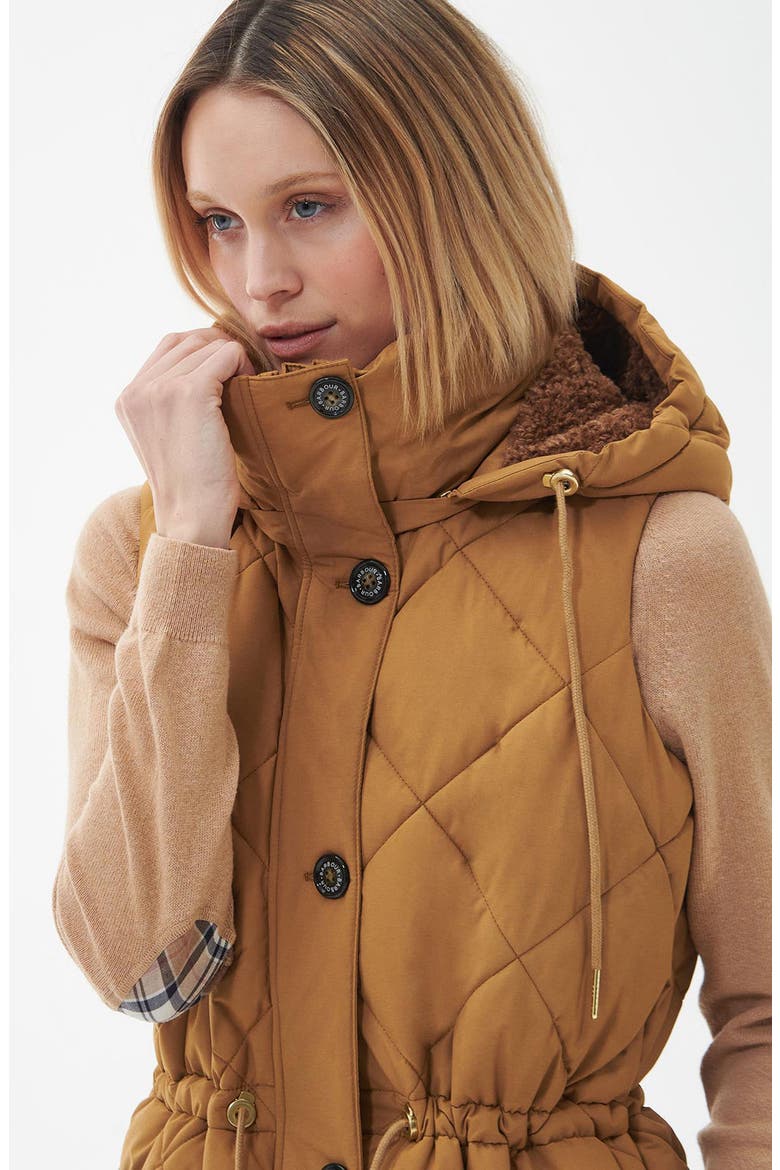 Orinsay Quilted Hooded Vest, Alternate, color, FAWN/ ANCIENT