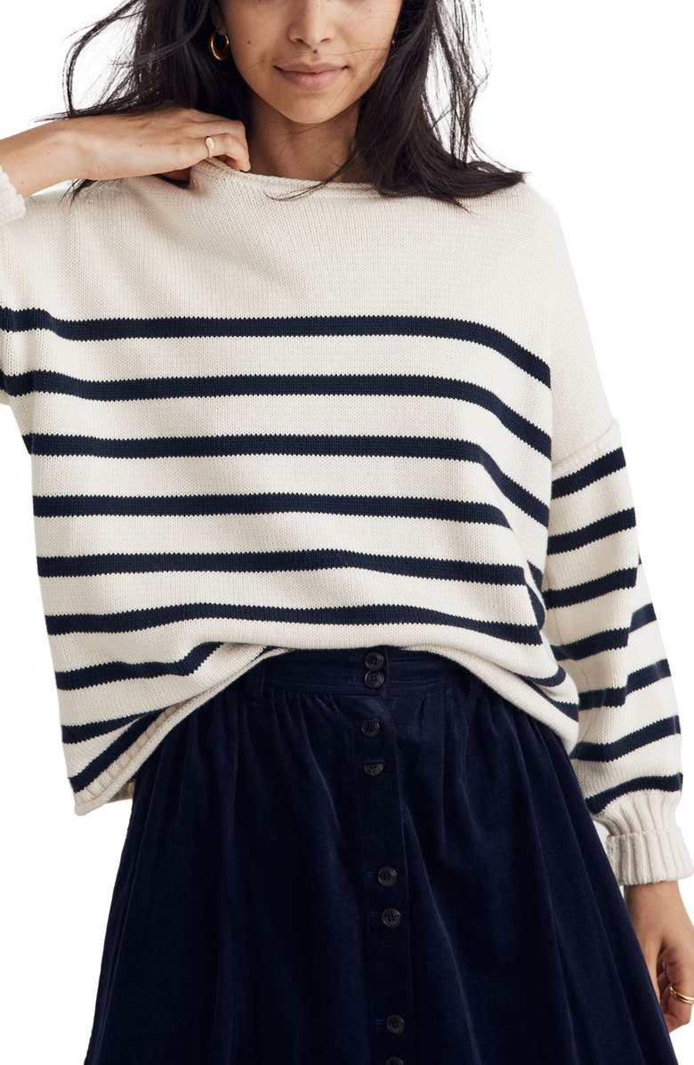 Madewell Conway Stripe Pullover Sweater, Main, color,